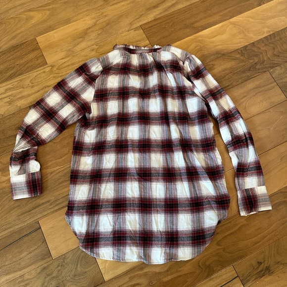 Loft flannel collarless shirt - Picture 2 of 3